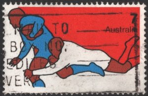 Australia SC#596 7¢ Non-Olympic Sports: Rugby (1974) Used