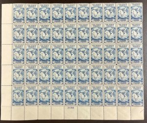 733  Byrd Antarctic Expedition II  MNH 3 c  Sheet of 50   1933