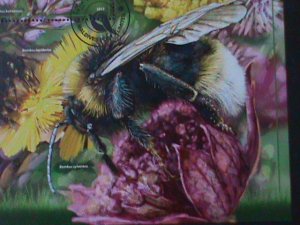 ​MALDIVES-2017 SC# 4000-BEAUTIFUL LOVELY HONEY BEES CTO SHEET VF LAST ONE