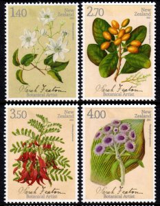 New Zealand 2021 Botanical Art by Sarah Felton Complete Mint MNH Set