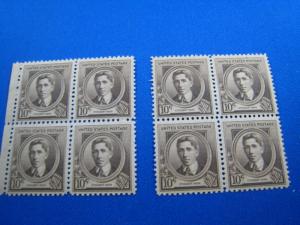 U.S. SCOTT #883 - 2 BLOCKS of 4 - MNH