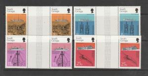 South Georgia 1976 discovery Gutter pairs UM/MNH ( mounted on gutter ) SG 46/9