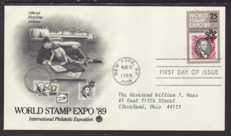 US Stamp Expo 1989 PCS Typed FDC BIN