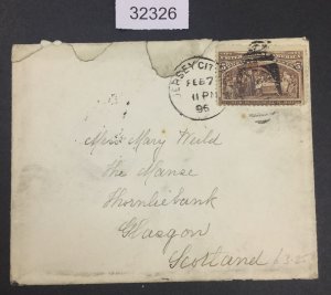 US STAMPS #234 POST COVER USED LOT #32326