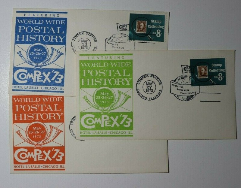 COMPEX Sta Chicago IL 1973 WW Postal History Philatelic Expo Cachet Cover