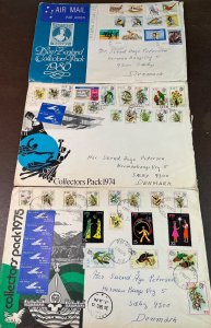 FIJI & AUSTRALIA - large oversized airmail covers - nice catalog value stamps!