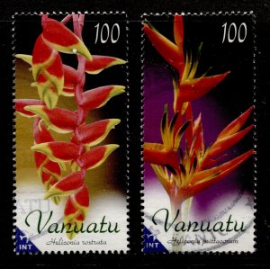 Vanuatu #1016-1017 International - Flowers Issue Used