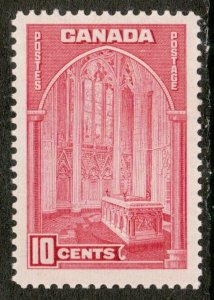 Canada 1938 #241a rose -  10¢ Memorial Chambers architecture MNH stamp Cv $22