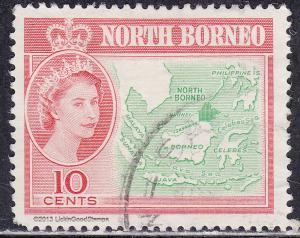 North Borneo 284  Map of North Borneo 1961