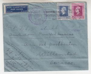 NETHERLANDS, 1946 First Flight cover, Amsterdam to Curacao