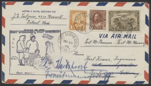 1929 Flight Cover Fort McPherson to Fort McMurray Onward to Germany Redirected