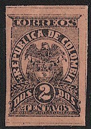 COLOMBIA 1902 Sc 266  2c Mint LH VF - Eagle / Bird