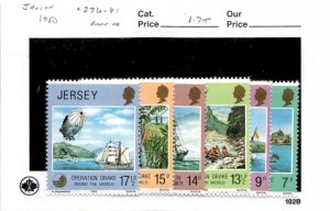 Jersey, Postage Stamp, #236-241 Mint NH, 1980 Ship, Exploration (AB)