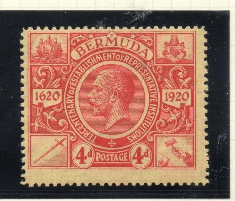 Bermuda 1921 Early Issue Fine Mint Hinged 4d. 294561