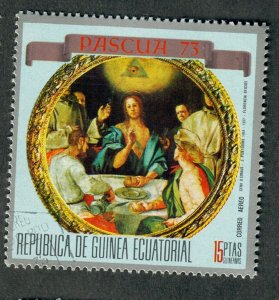 Equatorial Guinea Easter used CTO single from 1973