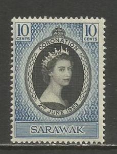 Sarawak   #196  MH  (1953)  c.v. $2.00