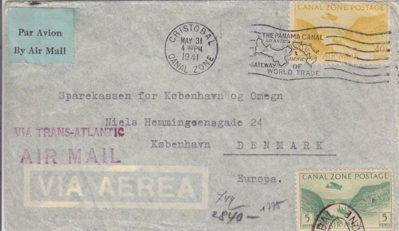 1941, Cristobal, Canal Zone, Censored, See Remark (C2724)