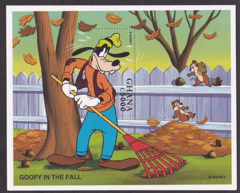 Ghana # 2011, Disney - Goofy in the Fall, NH, 1/2 Cat.