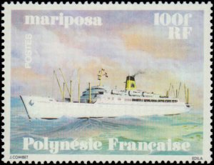 French Polynesia #307-310, Complete Set(4), 1978, Ships, Hinged