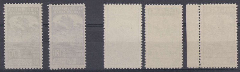 VENEZUELA 1937 UNISSUED NACIONALIZACION Sc C64-C65 & Yv 184A, PA64A-65A MNH €484
