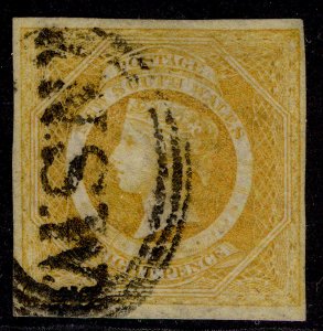 AUSTRALIA - New South Wales QV SG97, 8d golden yellow, FINE USED. Cat £1600.