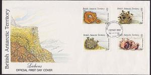 BRITISH ANTARCTIC TERRITORY 1989 Lichens commem FDC - Signy pmk.............3934