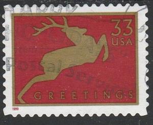 3356 - Xmas Deer used vf .