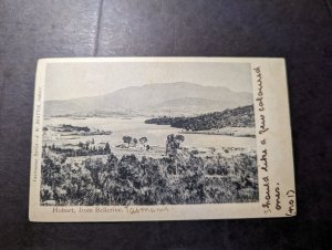 1905 Tasmania Australia Postcard Cover Hobart to Jersey Channel Islands