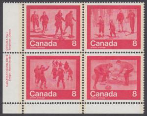 Canada - #647a Winter Sports Plate Block - MNH