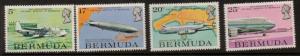 BERMUDA SG330/3 1975 50th ANNIV OF AIR-MAIL MNH