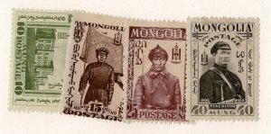 Mongolia #65,66,68,69 MH early issues