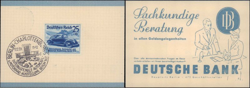 Germany #B134-B136, Complete Set(3), 1939, Automotive, Used