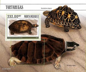 A9078 - Mozambique - MISPERF ERROR Stamp Sheet - 2021 - Turtles, Reptiles-