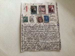 Latvia hand written letter approval stamps page A11322