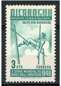  	 Nicaragua 1949 - Scott 719 MH - Pole Vault 