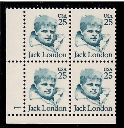 US # 2182 , Great Americans Jack London , L/L P/B of 4 - I Combine S/H 