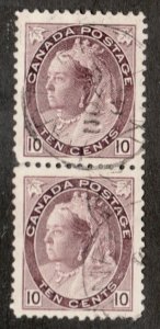 1898 Canada Sc#83i  -  10¢ Queen Victoria Numeral Issue -  Used VF Cv$80