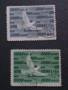 ​CUBA-AIRMIAL- VERY OLD CUBA BIRDS STAMPS USED- VF WE SHIP TO WORLD WIDE.