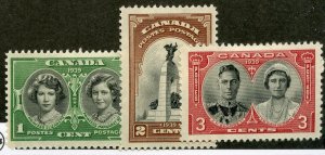 Canada, Scott #246-48, Unused, Hinged, complete set