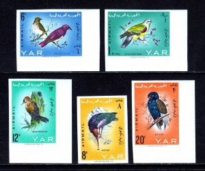 YEMEN — SCOTT 209G/209K — 1965 BIRDS ISSUE, IMPERF — MH — SCV $44