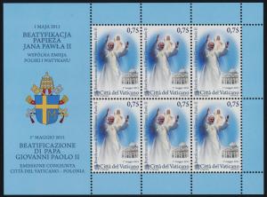 Vatican 1471 sheet MNH Beatification of Pope John Paul II