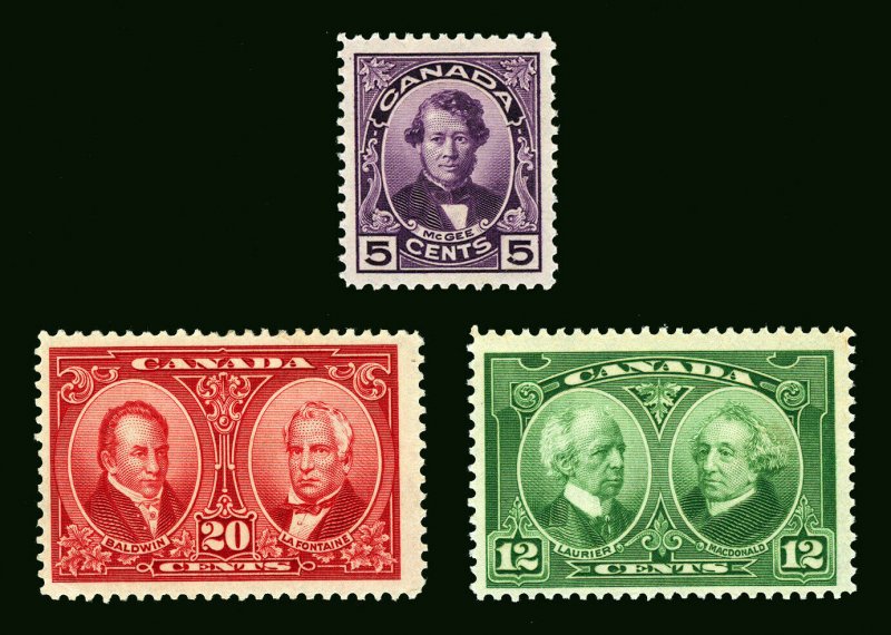 Canada #146 - #148 1927 Odds n Ends VF Mint & MLH 3 items CV $72