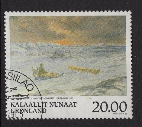 Greenland  #350  1999  used  painting  Rosing  20k