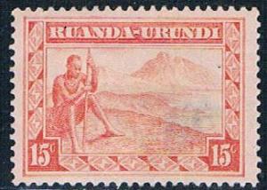 Ruanda Urundi 39 Unused Warrior 1931 (R0259)+