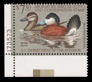 SCOTT #RW48 XF-SUP MINT PRISTINE OG NH 1981 DUCK STAMP PLATE SINGLE PNS 173573