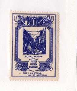USA Patriotic Stamp - This is America Series, Royal Gorge - MNH
