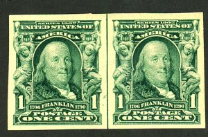 U.S. #314 MINT LINE PAIR OG LH