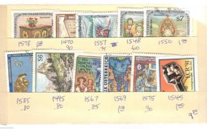AUSTRIA 11 Θ used stamps #1578 1470 1557 1548 1550 1585 1495 1567 1569 1575 1545
