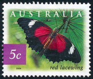 Australia 2004 5c Fauna & Flora Butterflies - Red Lacewing SG2377 Used 2