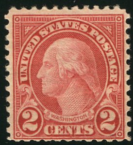 US #595 SCV $240.00 VF mint lightly hinged,  super color and well centered,  ...